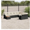 Image de Salon de Jardin avec Coussins 10 pcs, Canapés de Terrasse, Ensemble de Meubles de Patio, Mobilier d'Extérieur, Noir 3257057
