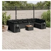 Image de Salon de Jardin avec Coussins 14 pcs, Canapés de Terrasse, Ensemble de Meubles de Patio, Mobilier d'Extérieur, Noir 3257147