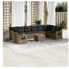 Image de Salon de Jardin avec Coussins 10 pcs, Canapés de Terrasse, Ensemble de Meubles de Patio, Mobilier d'Extérieur, Beige 3257094