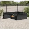 Image de Salon de jardin modulable 10 personnes 11 pieces noir 62 x 62 x 69 resine tressee