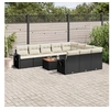 Image de 11 pieces resine tressee 10 personnes salon de jardin modulable 62 x 62 x 69 noir