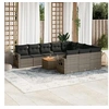 Image de Salon de Jardin avec Coussins 13 pcs, Canapés de Terrasse, Ensemble de Meubles de Patio, Mobilier d'Extérieur, Gris 3257166