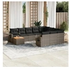 Image de Salon de Jardin avec Coussins 12 pcs, Canapés de Terrasse, Ensemble de Meubles de Patio, Mobilier d'Extérieur, Gris 3258497