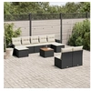 Image de Salon de jardin modulable GENERIQUE noir resine tressee 10 pieces 62 x 55 x 69 cm 9 personnes