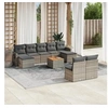Image de Salon de jardin modulable resine tressee gris 10 pieces x 62 x 69 9 personnes