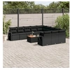 Image de Salon de jardin modulable resine tressee 11 personnes 12 pieces 62 x 62 x 69 cm noir