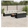 Image de Salon de jardin modulable 11 personnes resine tressee 12 pieces 62 x 62 x 69 noir