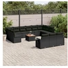 Image de Salon de jardin modulable 14 pieces resine tressee noir 62 x 62 x 69