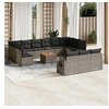 Image de Salon de jardin modulable gris 14 pieces resine tressee 62 x 62 x 69 cm