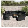 Image de 13-delige Loungeset met kussens poly rattan zwart3257140