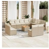 Image de Salon de Jardin avec Coussins 9 pcs, Canapés avec Pieds Réglables, Ensemble de Meubles d'Extérieur Patio Terrasse, 3250150