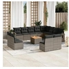 Image de Salon de Jardin avec Coussins 13 pcs, Canapés de Terrasse, Ensemble de Meubles de Patio, Mobilier d'Extérieur, Gris 3257145