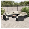 Image de Salon de Jardin avec Coussins 5 pcs, Canapés de Patio, Ensemble de Meubles, Mobilier de Terrasse Extérieur, Noir 3260020