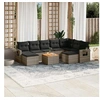 Image de 9 personnes salon de jardin modulable resine tressee gris 62 x 62 x 69 10 pieces