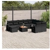 Image de Salon de jardin modulable 11 pieces noir 10 personnes 62 x 62 x 69 cm resine tressee