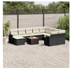 Image de Resine tressee salon de jardin modulable 10 personnes 11 pieces 62 x 62 x 69 noir