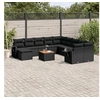 Image de Salon de jardin modulable resine tressee noir 12 pieces 62.0 x 62 x 69