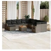 Image de Salon de jardin modulable resine tressee gris 12 pieces 62 x 62 x 69