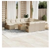 Image de Salon de jardin modulable rotin 13 pieces beige 62 x 62 x 69 cm