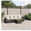 Image de Salon de Jardin avec Coussins 5 pcs, Canapés de Terrasse, Ensemble de Meubles de Patio, Mobilier d'Extérieur, Noir 3257211