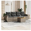 Image de Salon de jardin modulable rotin gris 5 pieces x 70 x 69 4 personnes