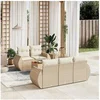 Image de Salon de jardin modulable GENERIQUE 5 personnes 6 pieces 62 x 55 x 69 cm resine tressee