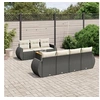 Image de Salon de Jardin avec Coussins 8 pcs, Canapés de Terrasse, Ensemble de Meubles de Patio, Mobilier d'Extérieur, Noir 3257239