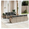 Image de Salon de Jardin avec Coussins 8 pcs, Canapés de Terrasse, Ensemble de Meubles de Patio, Mobilier d'Extérieur, Gris 3257243