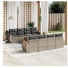 Image de Salon de Jardin avec Coussins 9 pcs, Canapés de Terrasse, Ensemble de Meubles de Patio, Mobilier d'Extérieur, Gris 3257257