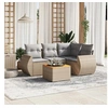 Image de Salon de jardin modulable resine tressee 5 pieces 4 personnes 62 x 62 x 69 cm beige