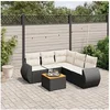 Image de Salon de jardin modulable noir 5 personnes 6 pieces 62 x 62 x 69 cm resine tressee