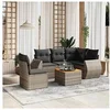 Image de Salon de jardin modulable gris resine tressee 6 pieces 62 x 62 x 69 cm 5 personnes