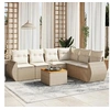 Image de Salon de jardin modulable 7 pieces 6 personnes resine tressee 62 x 62 x 69 cm beige