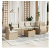 Image de Salon de jardin modulable beige 6 personnes 7 pieces 62 x 62 x 69 resine tressee