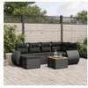 Image de Salon de Jardin avec Coussins 7 pcs, Canapés de Patio, Ensemble de Meubles, Mobilier de Terrasse Extérieur, Noir 3257434