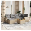 Image de Salon de jardin modulable GENERIQUE 6 personnes resine tressee beige 62 x 62 x 69 cm 7 pieces