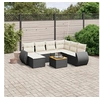 Image de Salon de jardin modulable rotin noir 8 pieces x 70 x 69 7 personnes