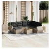 Image de Salon de Jardin avec Coussins 8 pcs, Canapés de Patio, Ensemble de Meubles, Mobilier de Terrasse Extérieur, Gris 3257453