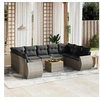 Image de Salon de jardin modulable 9 personnes resine tressee gris 62 x 62 x 69 cm 10 pieces
