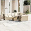 Image de Salon de Jardin avec Coussins 14 pcs, Canapés de Terrasse, Ensemble de Meubles de Patio, Mobilier d'Extérieur, Noir 3257133