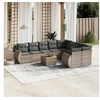 Image de Salon de jardin modulable GENERIQUE 10 pieces gris 9 personnes 62 x 62 x 69 cm resine tressee