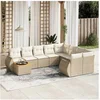 Image de Salon de jardin modulable GENERIQUE 9 personnes beige 10 pieces 62 x 62 x 69 cm resine tressee