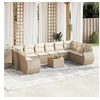 Image de Salon de Jardin avec Coussins 11 pcs, Canapés de Terrasse, Ensemble de Meubles de Patio, Mobilier d'Extérieur, Beige 3257507