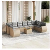 Image de Salon de jardin modulable rotin beige 11 pieces x 71 x 69 10 personnes