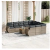 Image de 10 personnes gris salon de jardin modulable 11 pieces 62 x 62 x 69 resine tressee
