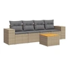 Image de Salon de jardin modulable resine tressee 5 pieces 4 personnes 62 x 55 x 69 cm beige