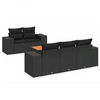 Image de Salon de jardin modulable noir resine tressee 6 pieces 62 x 55 x 69 cm 5 personnes