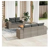 Image de 5 personnes gris 6 pieces resine tressee 62 x 55 x 69 salon de jardin modulable