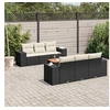 Image de Salon de jardin modulable resine tressee 7 pieces noir 62 x 55 x 69 cm 6 personnes