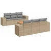 Image de Salon de jardin modulable beige resine tressee 7 pieces 62 x 55 x 69 cm 6 personnes